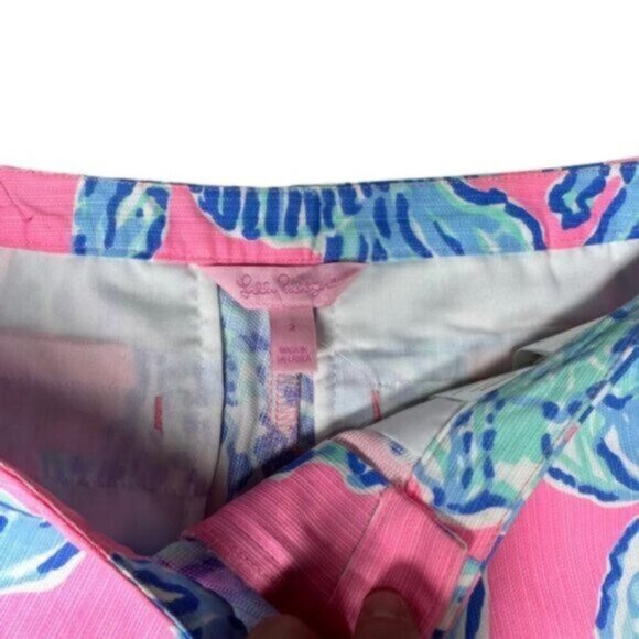 NWT Lilly Pulitzer | Pink & Blue Pout Barefoot Princess Adie Shorts Size 2 - Picture 5 of 12